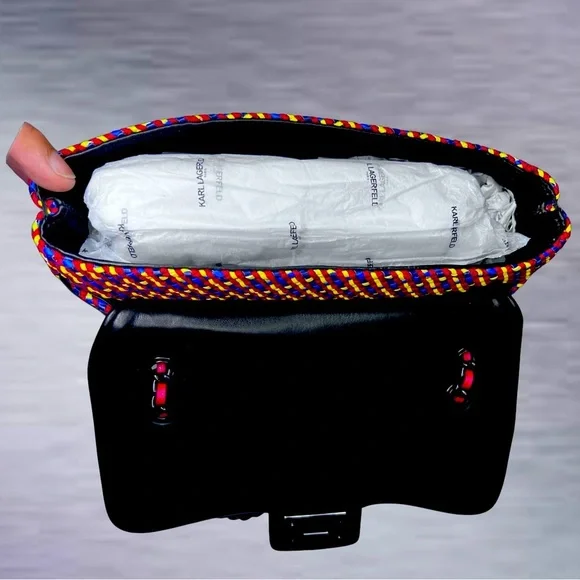 NWT Karl Lagerfeld Paris Agyness Textured
Shoulder Bag Comes with Dusty - Picture 9 of 15